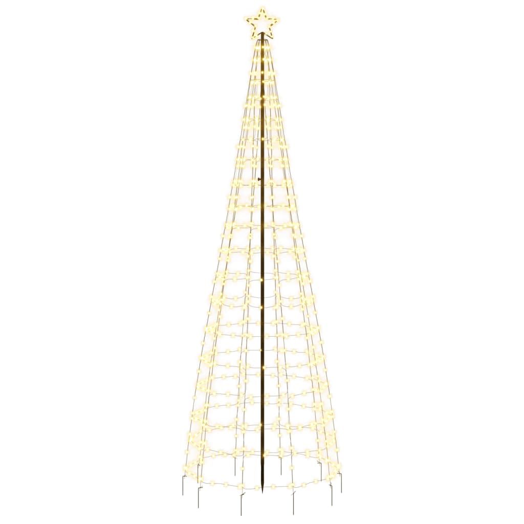 vidaXL Choinka świąteczna LED z kolcami 570 diod LED Ciepła biel 300cm