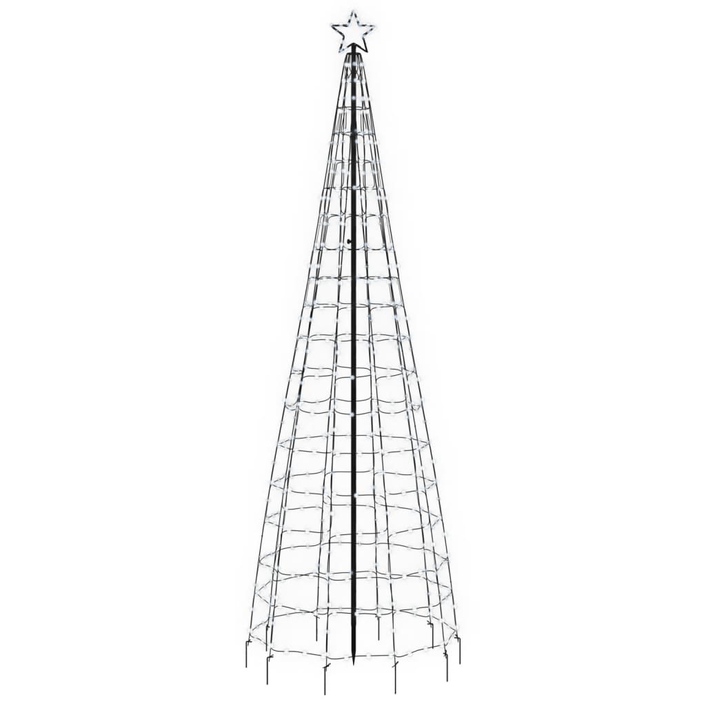 vidaXL Choinka świąteczna LED z kolcami 570 diod LED Zimna biel 300 cm