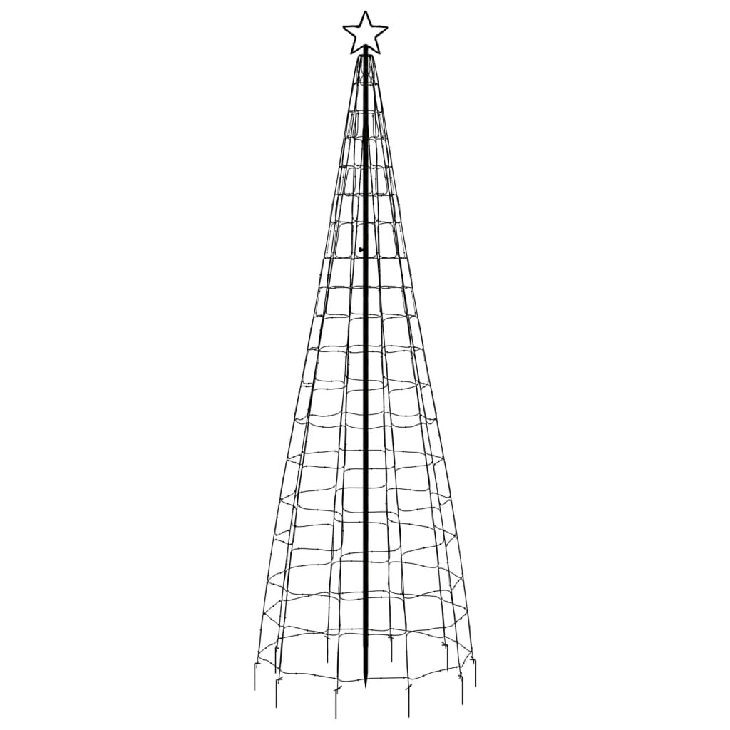 vidaXL Choinka świąteczna LED z kolcami 570 diod LED Zimna biel 300 cm