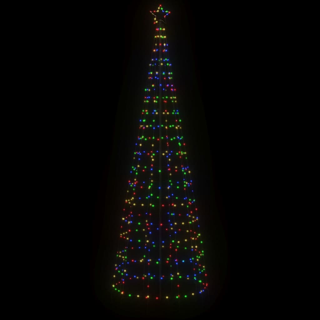 vidaXL Choinka świąteczna LED z kolcami 570 diod LED kolorowa 300 cm