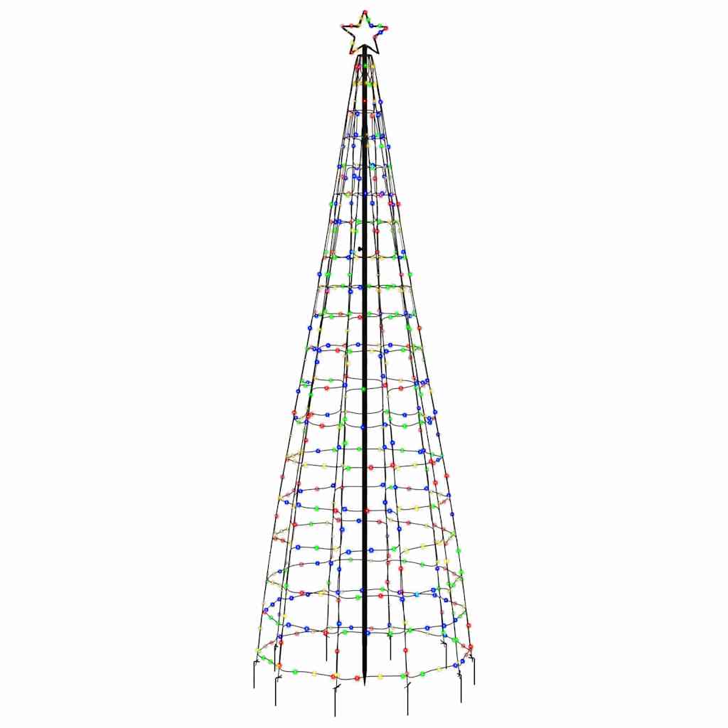 vidaXL Choinka świąteczna LED z kolcami 570 diod LED kolorowa 300 cm