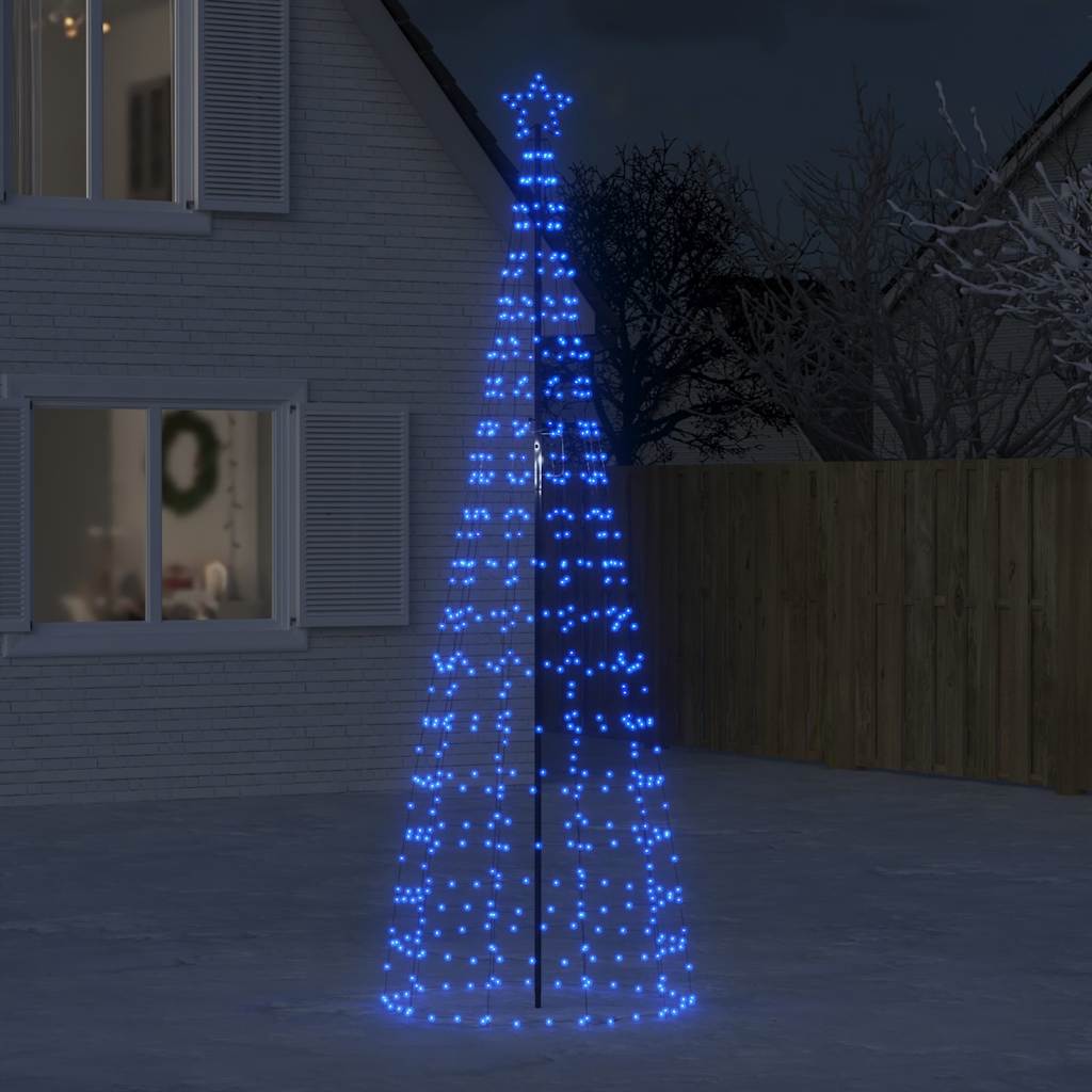 vidaXL Choinka świąteczna LED z kolcami 570 diod LED niebieska 300 cm