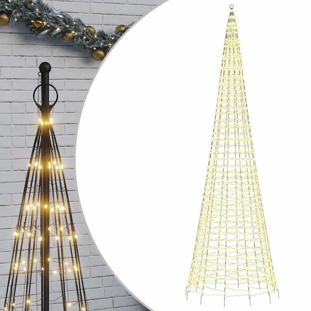 vidaXL Choinka LED 1534 LEDs Ciepła biel 500 cm