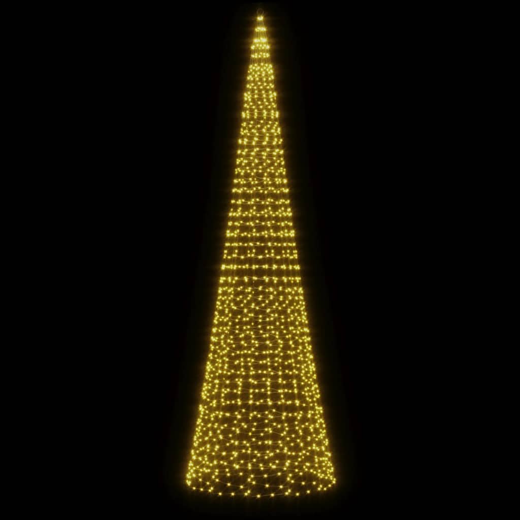vidaXL Choinka LED 1534 LEDs Ciepła biel 500 cm