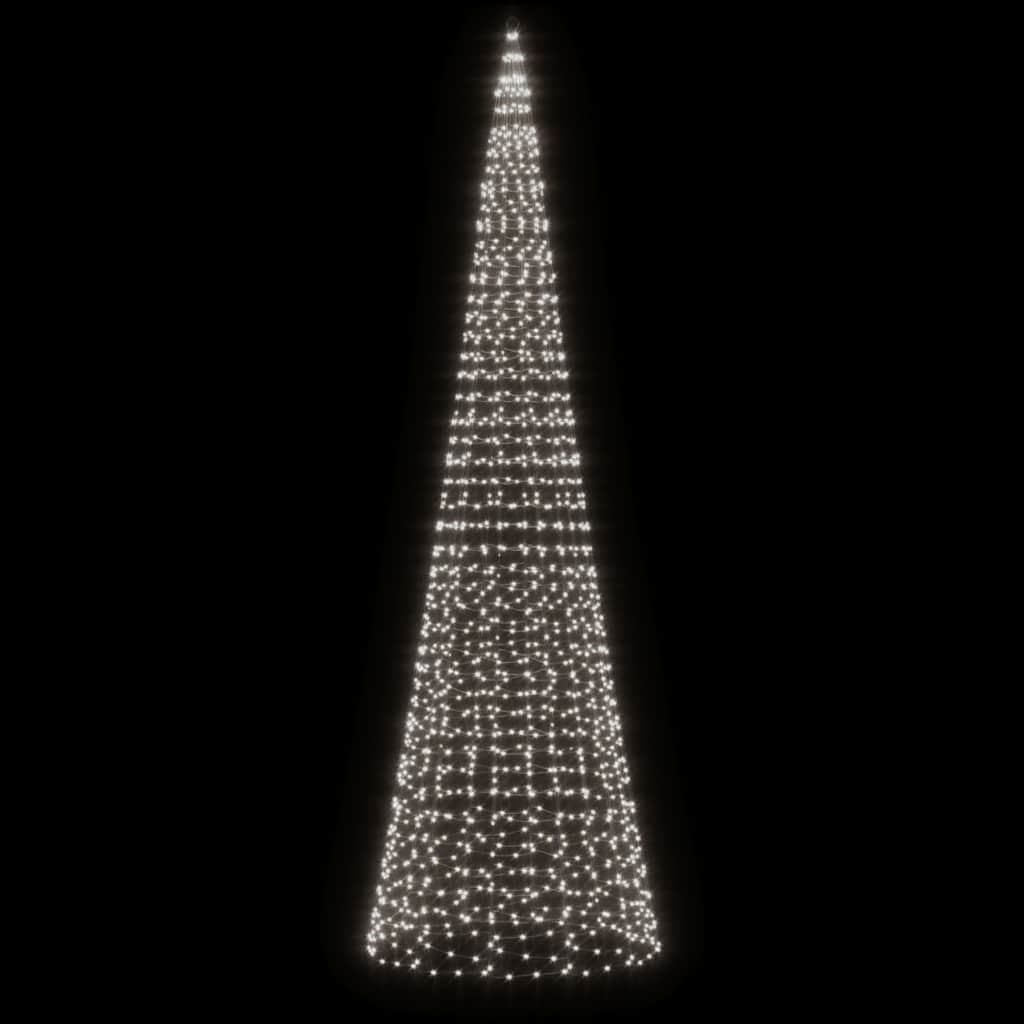 vidaXL Choinka LED 1534 diody LED Zimna biel 500 cm