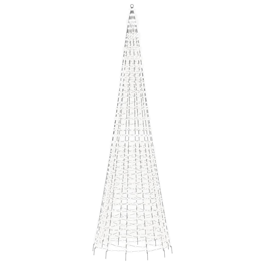 vidaXL Choinka LED 1534 diody LED Zimna biel 500 cm
