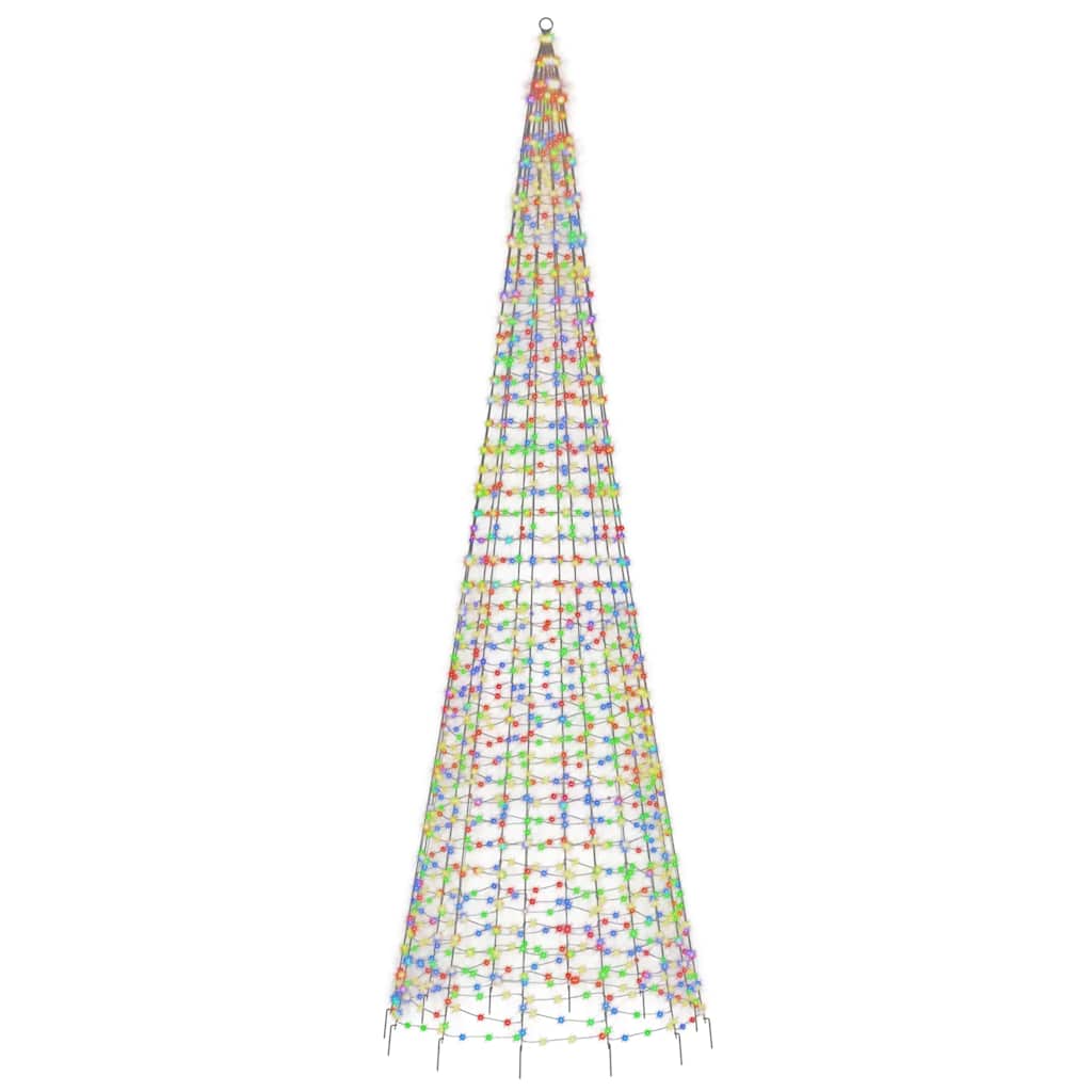 vidaXL Choinka LED 1534 diody LED Kolorowa 500 cm