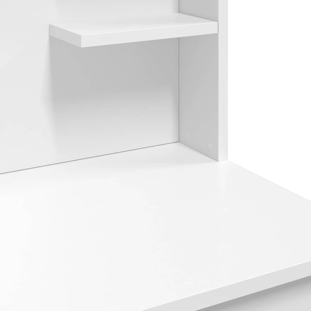 vidaXL Toaletka z oświetleniem LED, biała, 96x40x142 cm