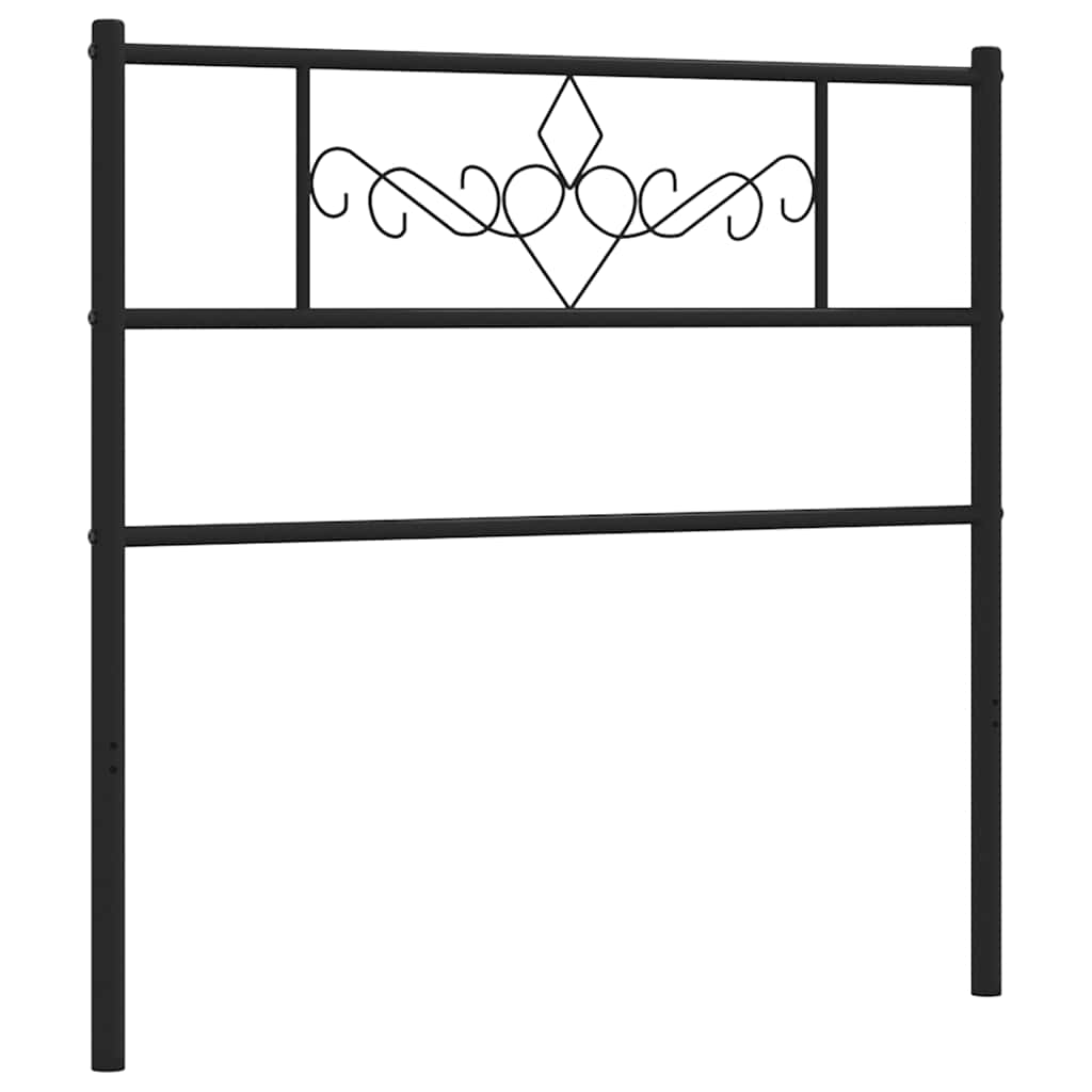 vidaXL Metalowe wymienne wezgłowie, czarne, 100 cm
