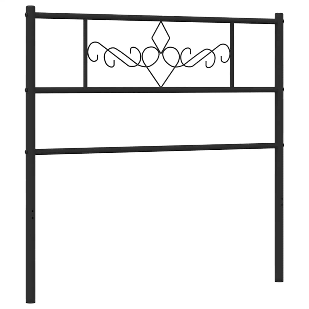 vidaXL Metalowe wymienne wezgłowie, czarne, 107 cm