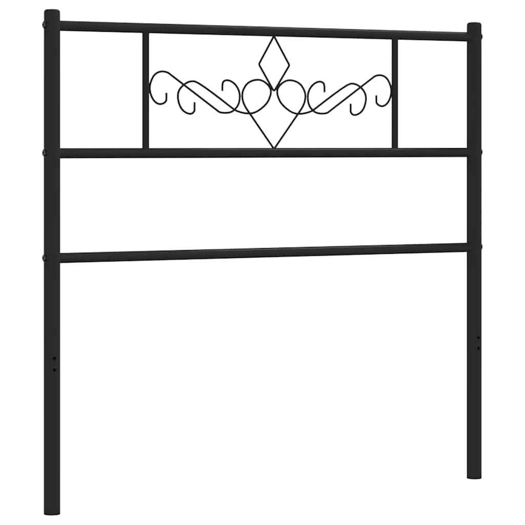 vidaXL Metalowe wymienne wezgłowie, czarne, 107 cm