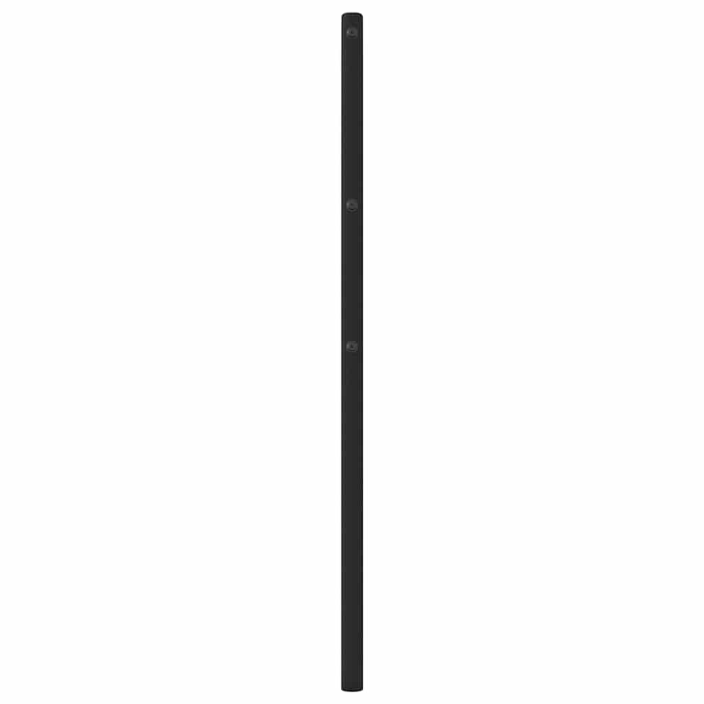 vidaXL Metalowe wymienne wezgłowie, czarne, 193 cm