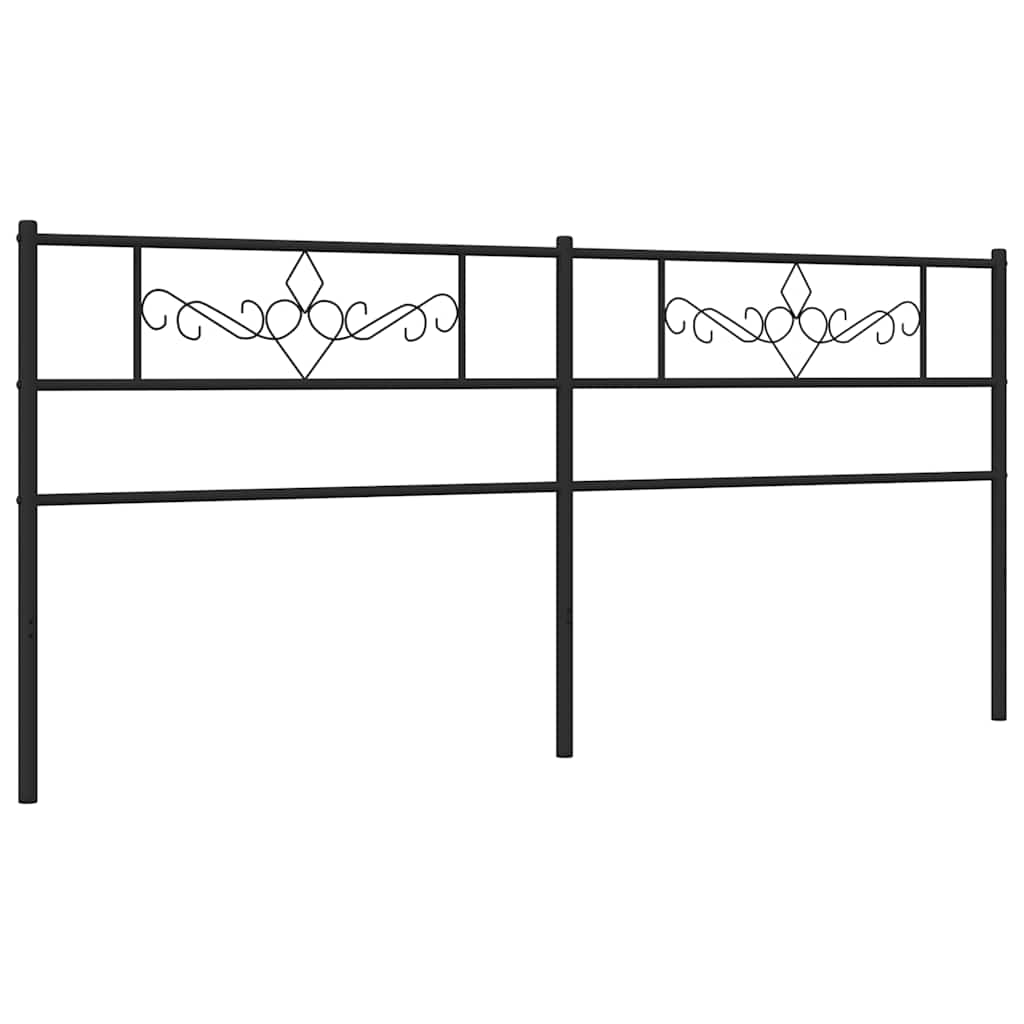 vidaXL Metalowe wymienne wezgłowie, czarne, 200 cm