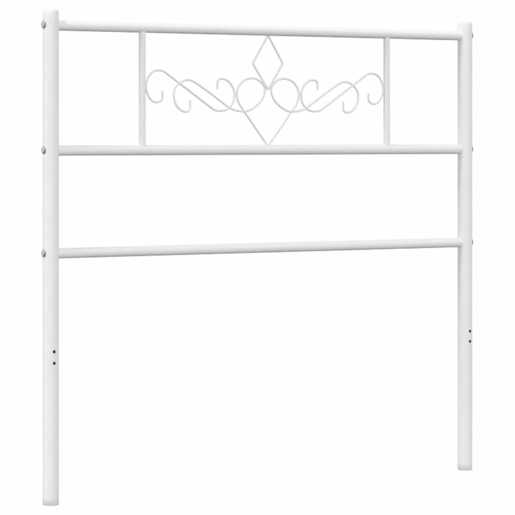vidaXL Metalowe wymienne wezgłowie, białe, 75 cm