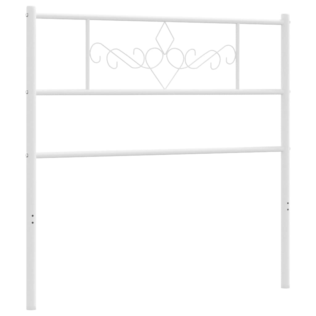 vidaXL Metalowe wymienne wezgłowie, białe, 107 cm
