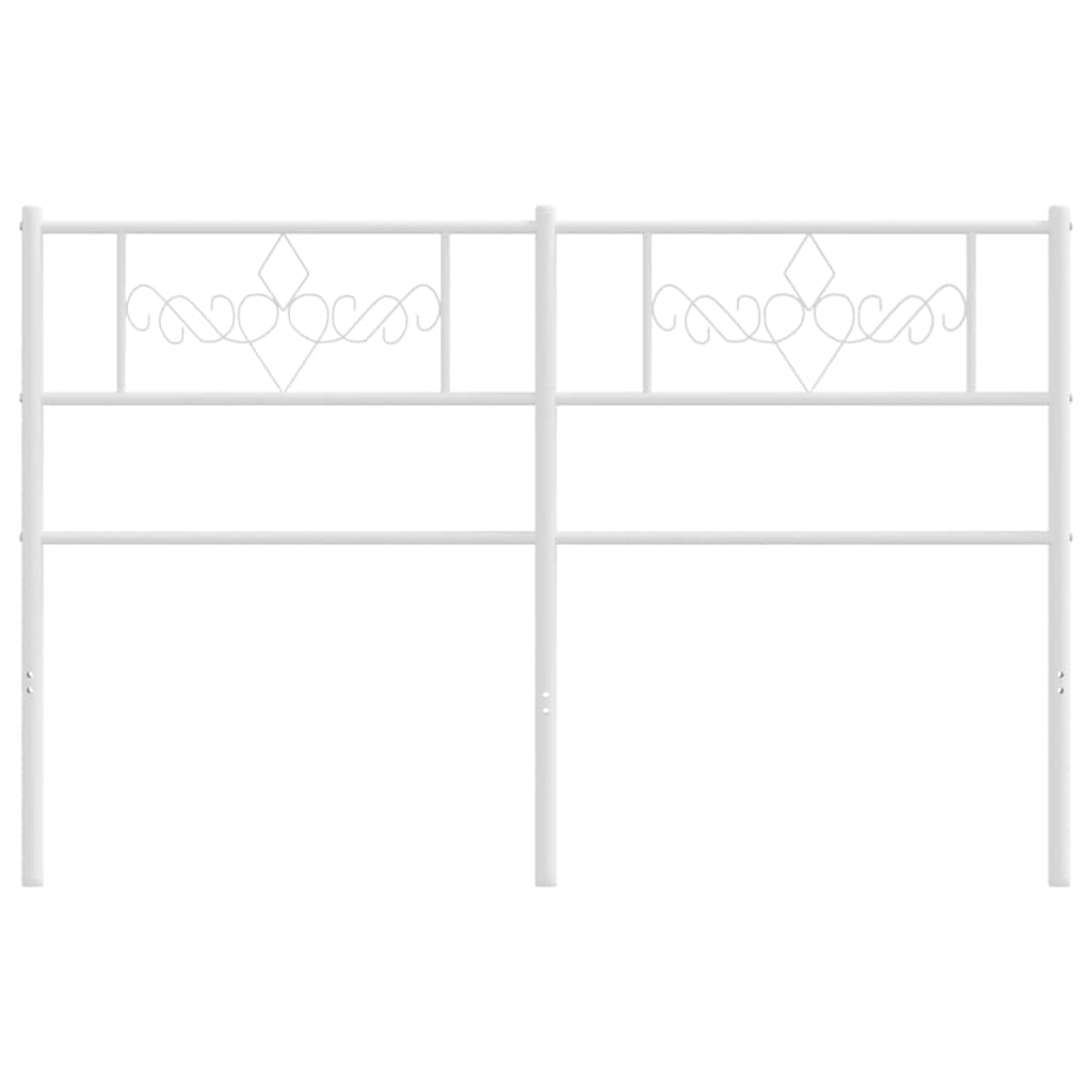 vidaXL Metalowe wymienne wezgłowie, białe, 120 cm