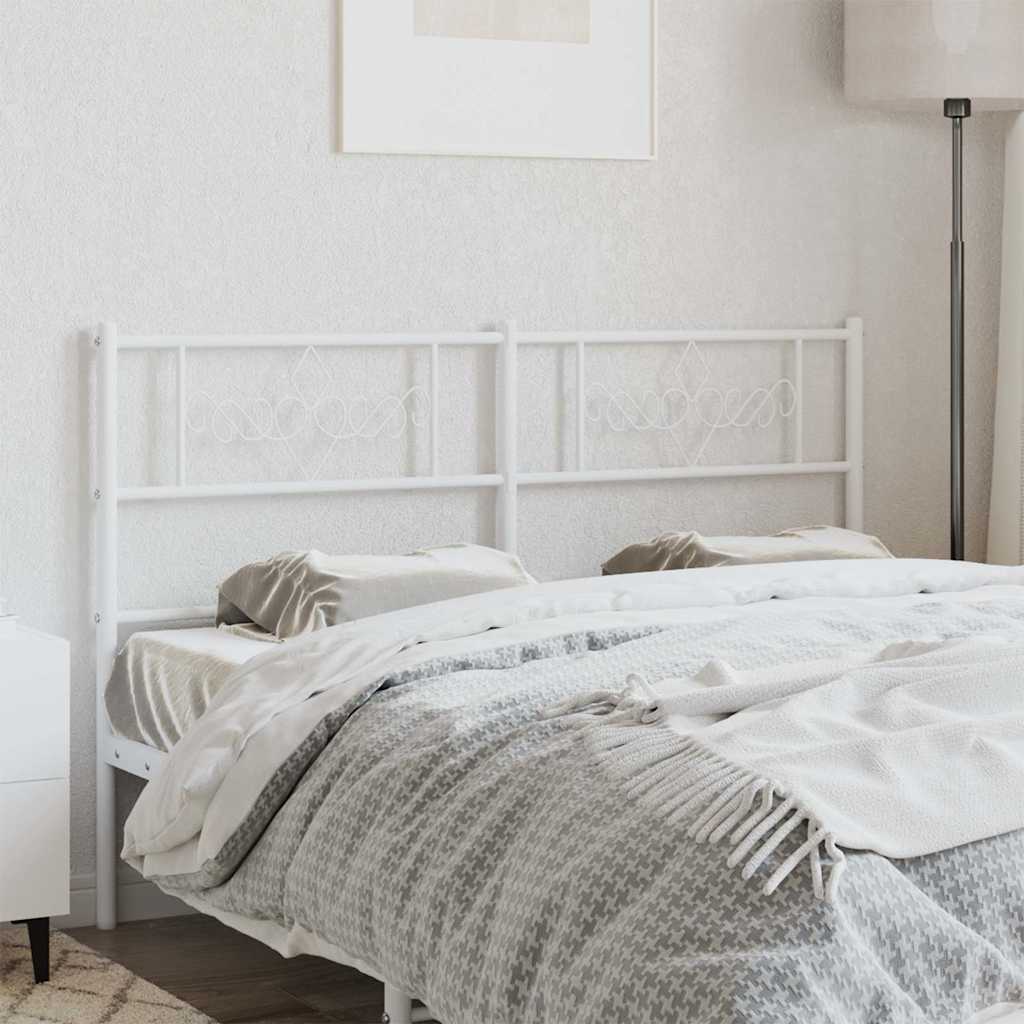 vidaXL Metalowe wymienne wezgłowie, białe, 120 cm