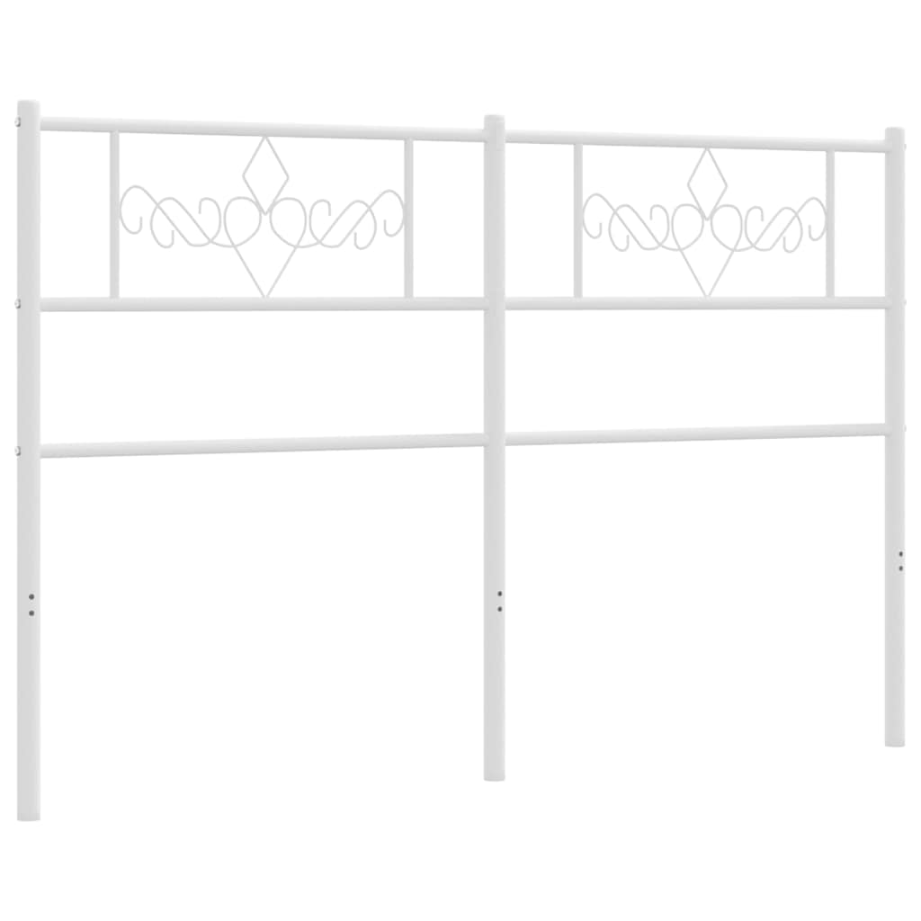 vidaXL Metalowe wymienne wezgłowie, białe, 160 cm