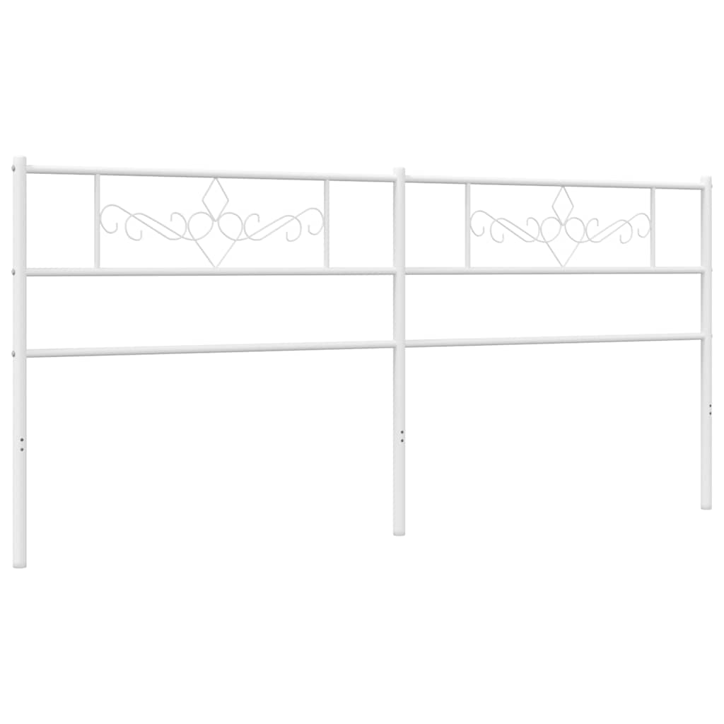 vidaXL Metalowe wymienne wezgłowie, białe, 180 cm