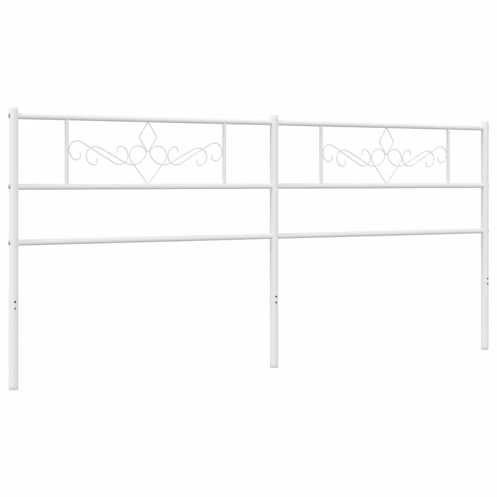 vidaXL Metalowe wymienne wezgłowie, białe, 200 cm
