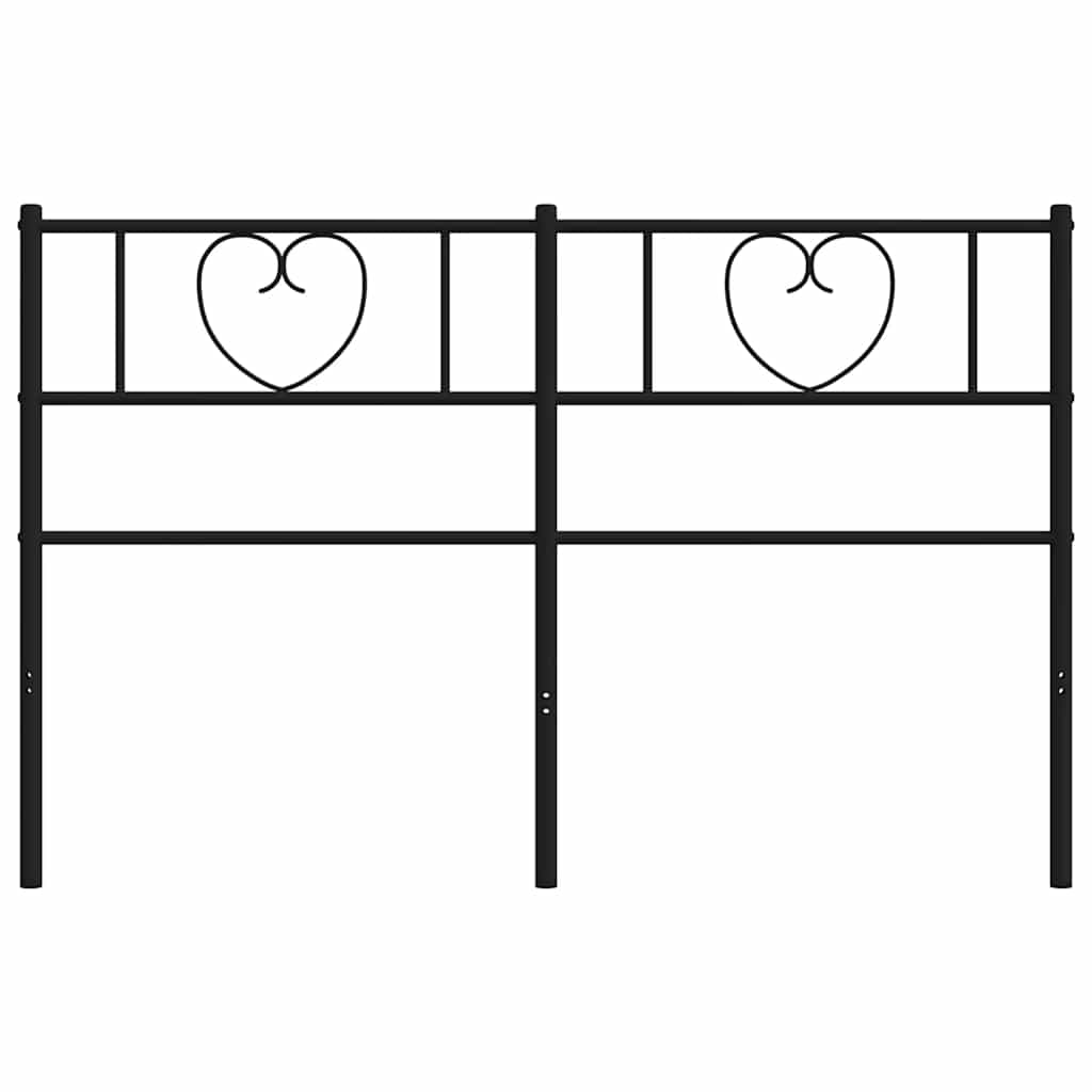vidaXL Metalowe wymienne wezgłowie, czarne, 120 cm