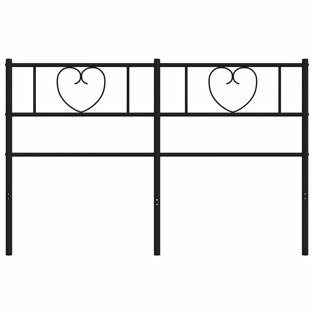 vidaXL Metalowe wymienne wezgłowie, czarne, 140 cm