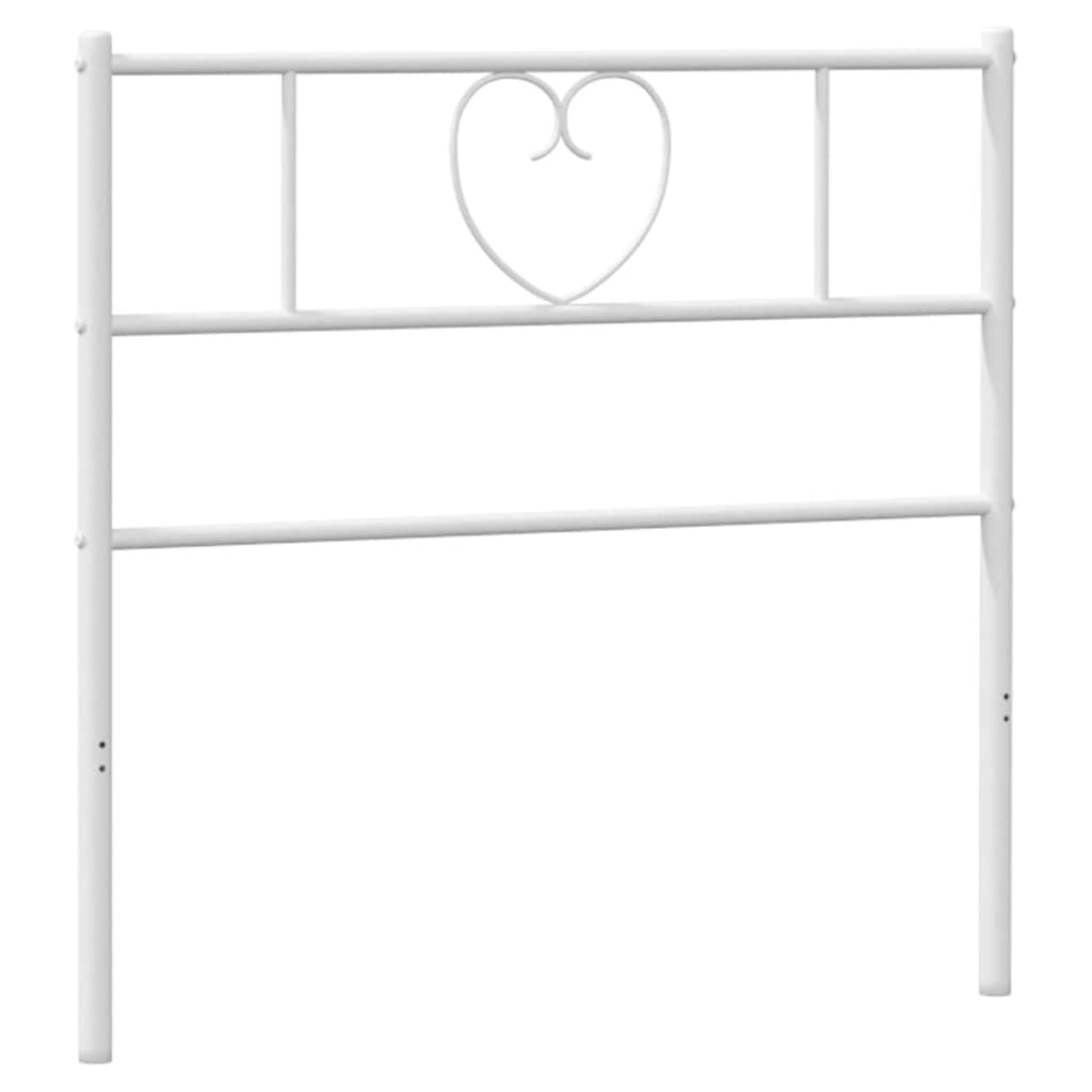 vidaXL Metalowe wymienne wezgłowie, białe, 75 cm