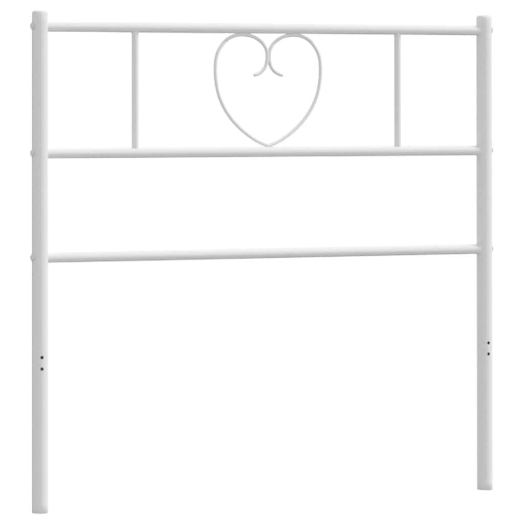 vidaXL Metalowe wymienne wezgłowie, białe, 75 cm