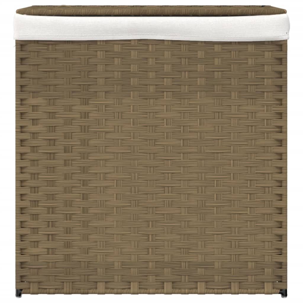vidaXL Kosz na pranie z 2 komorami, 53x35x57 cm, polirattan