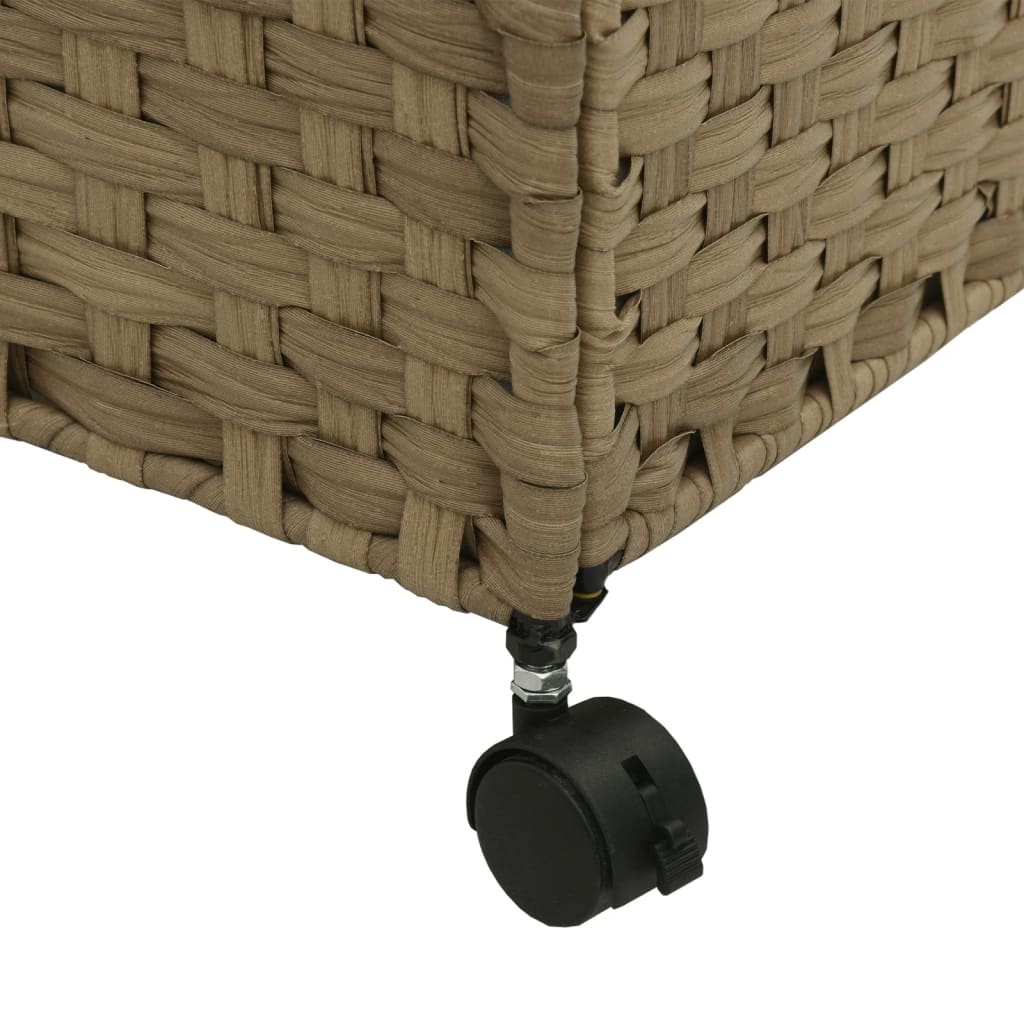 vidaXL Kosz na pranie z kółkami, 60x35x60,5 cm, rattan