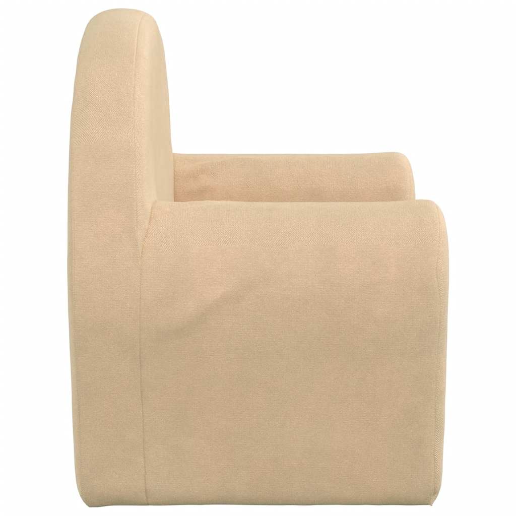 vidaXL Sofa dziecięca, kremowa, miękki plusz
