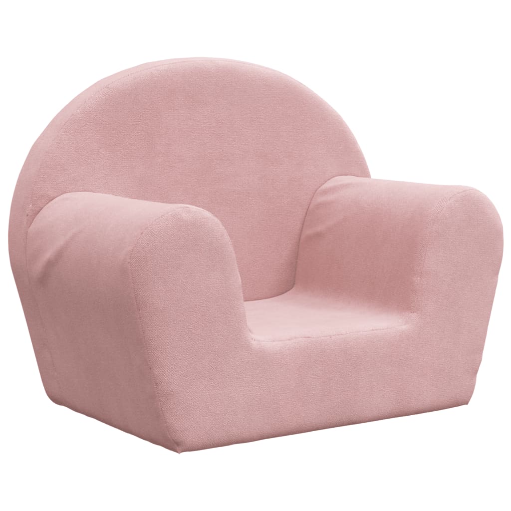 vidaXL Sofa dziecięca różowa miękka pluszowa