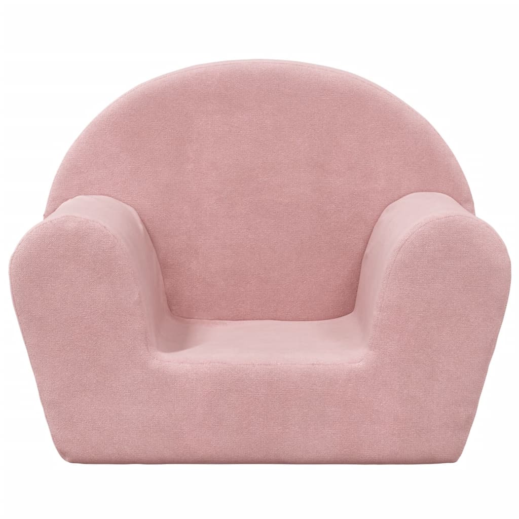 vidaXL Sofa dziecięca różowa miękka pluszowa