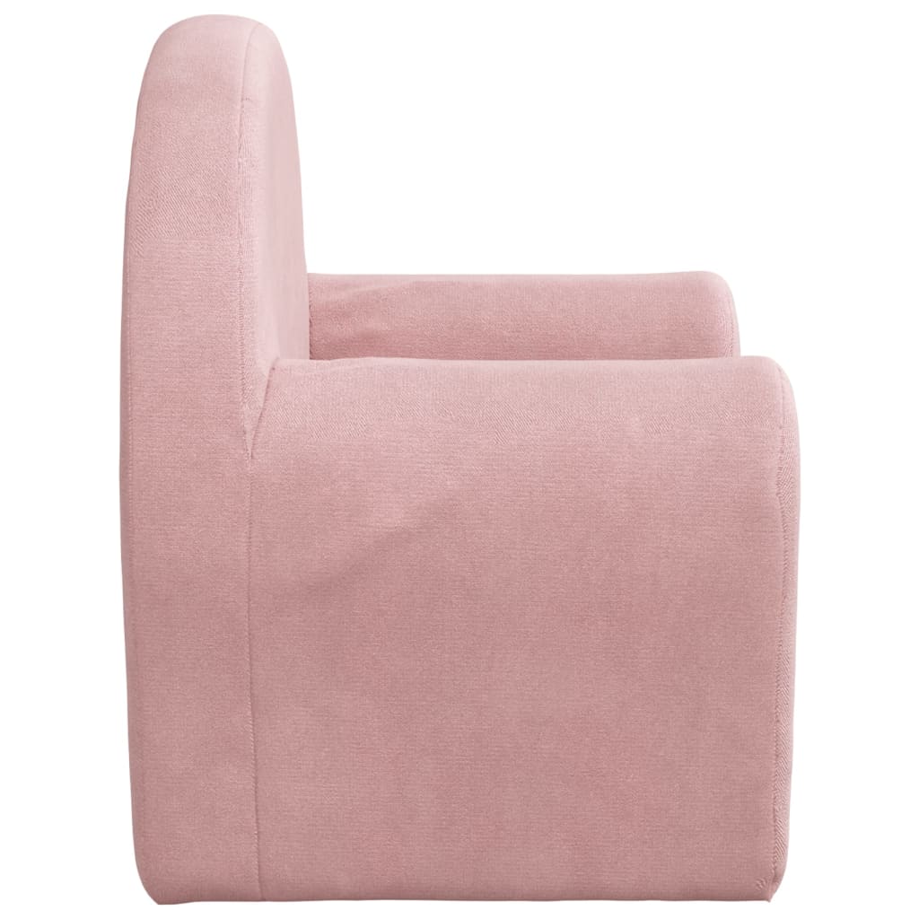 vidaXL Sofa dziecięca różowa miękka pluszowa