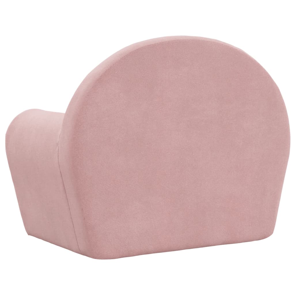 vidaXL Sofa dziecięca różowa miękka pluszowa