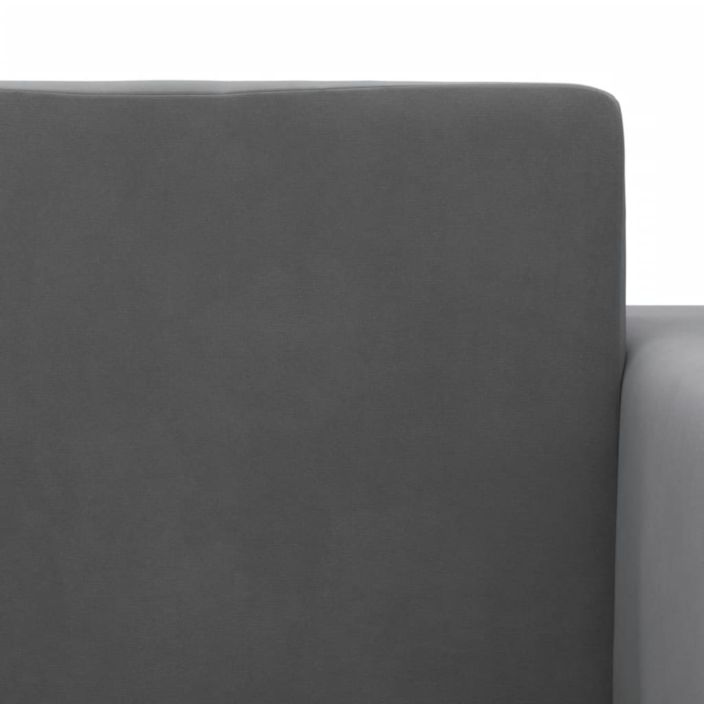 vidaXL 2-os. sofa dla dzieci, rozkładana, antracytowa, miękki plusz