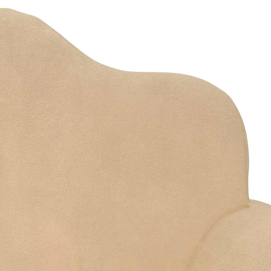 vidaXL Sofa dla dzieci, 2-os. , kremowa, miękki plusz