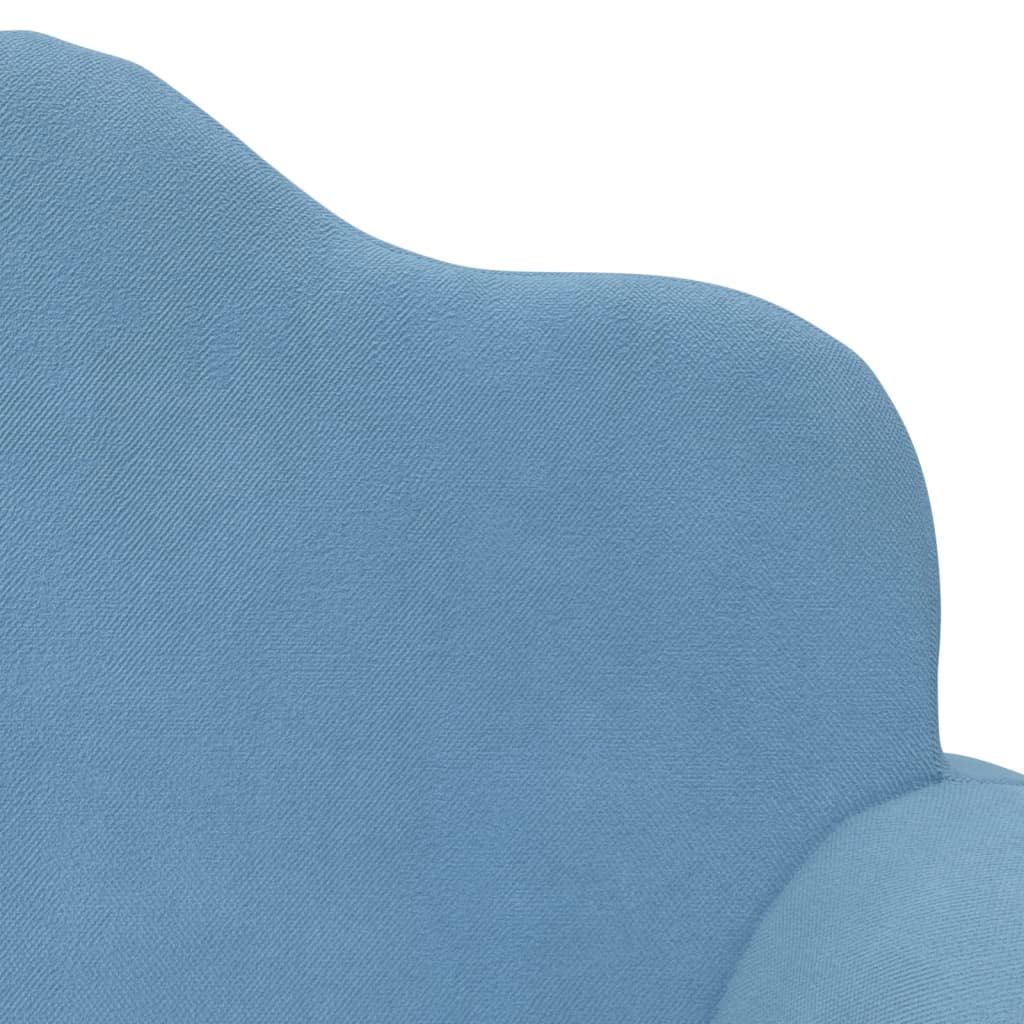vidaXL 2-os. sofa dla dzieci, niebieska, miękki plusz