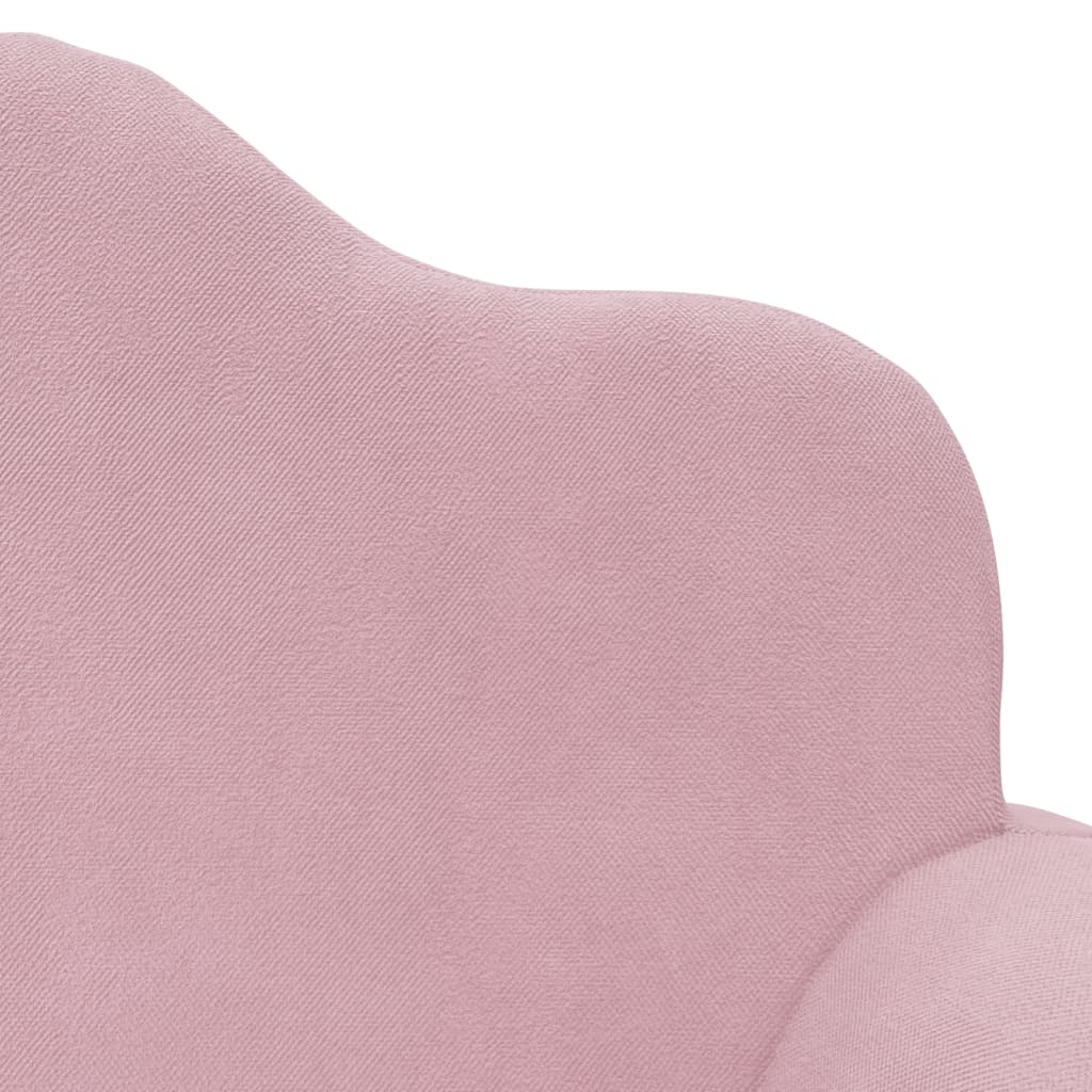 vidaXL Sofa dziecięca 2-osobowa, różowa, miękka, pluszowa