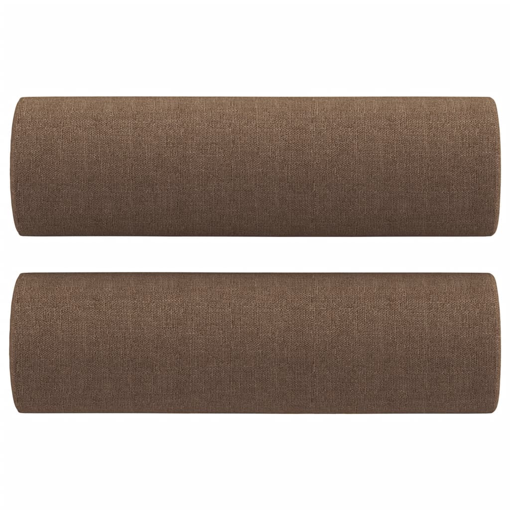 vidaXL 2-osobowa sofa z poduszkami, brązowa, 120 cm, tkanina