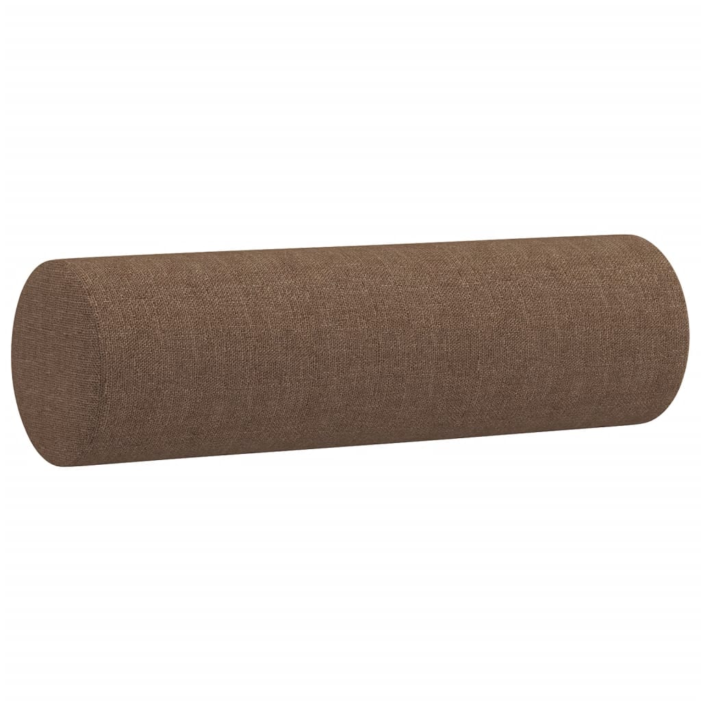 vidaXL 2-osobowa sofa z poduszkami, brązowa, 120 cm, tkanina