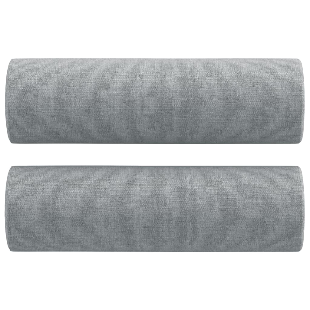 vidaXL 3-osobowa sofa z poduszkami, jasnoszara, 180 cm, tkanina