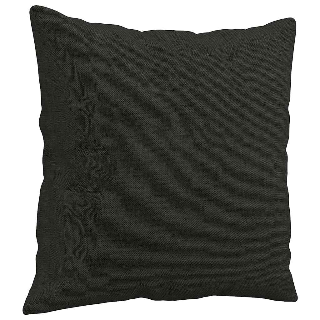 vidaXL 2-osobowa sofa z poduszkami, czarna, 120 cm, tkanina