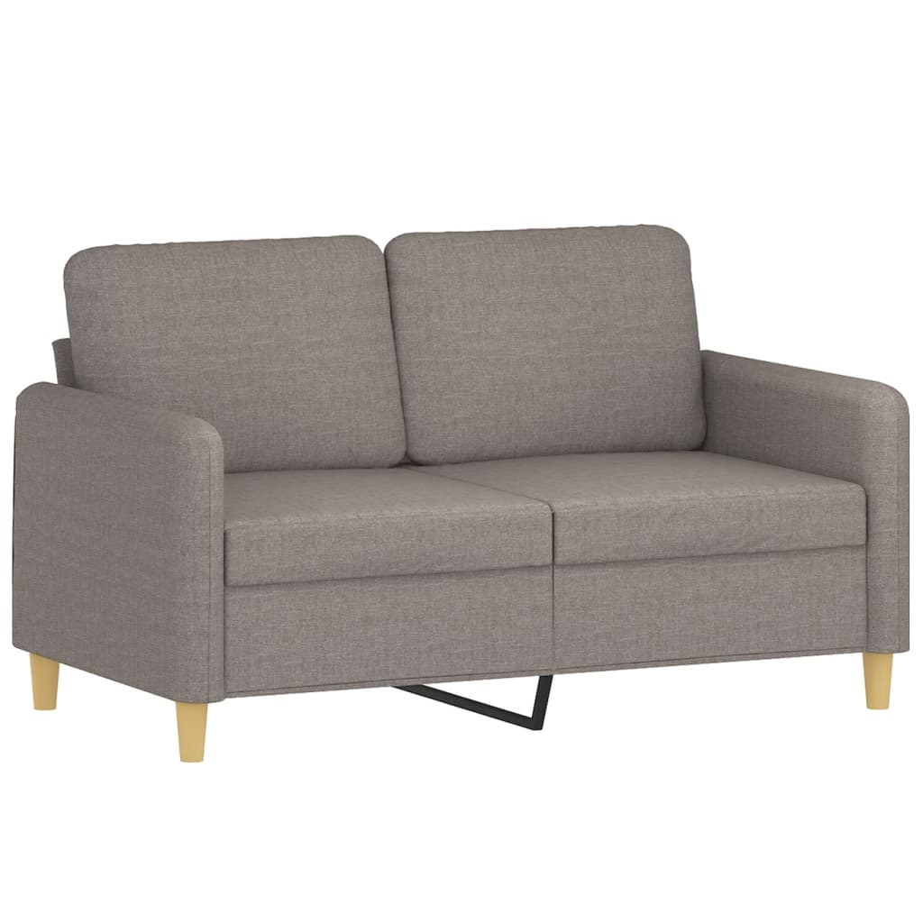 vidaXL 2-osobowa sofa z poduszkami, taupe, 120 cm, tkanina