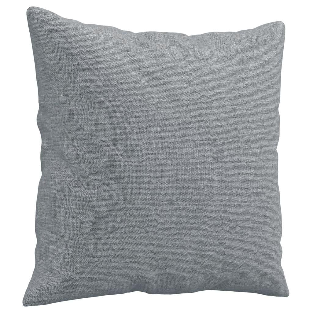 vidaXL 2-osobowa sofa z poduszkami, jasnoszara, 140 cm, tkanina