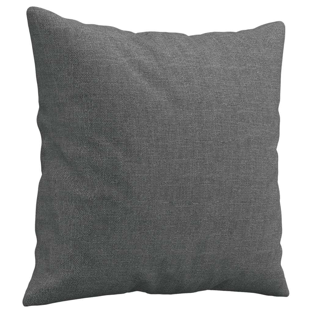 vidaXL 2-osobowa sofa z poduszkami, ciemnoszara, 140 cm, tkanina
