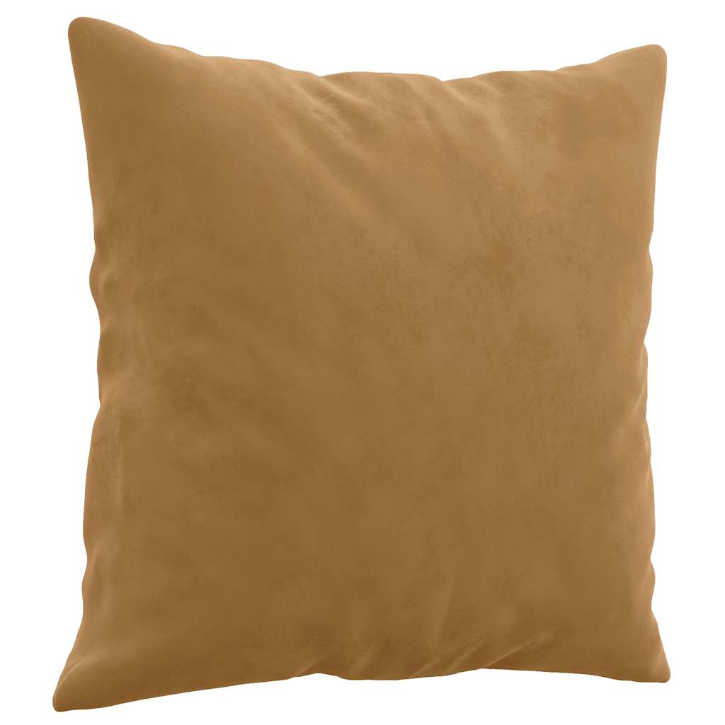 vidaXL 2-osobowa sofa z poduszkami, brązowa, 120 cm, aksamit