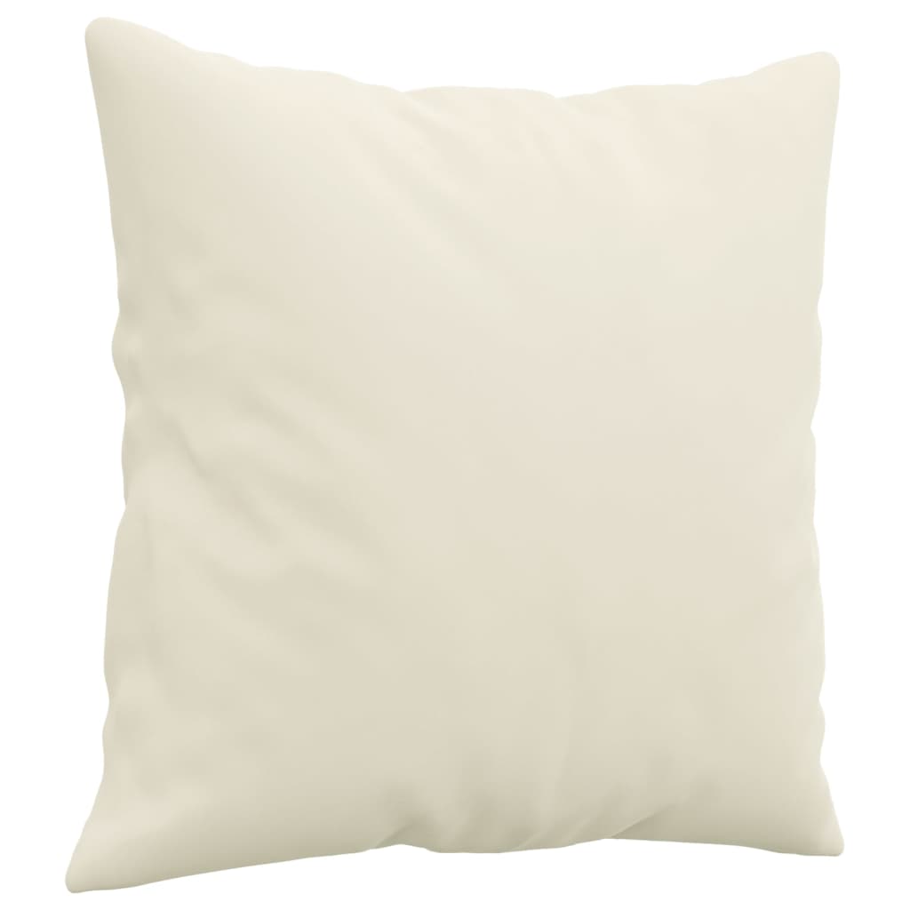 vidaXL 2-osobowa sofa z poduszkami, kremowa, 120 cm, aksamit