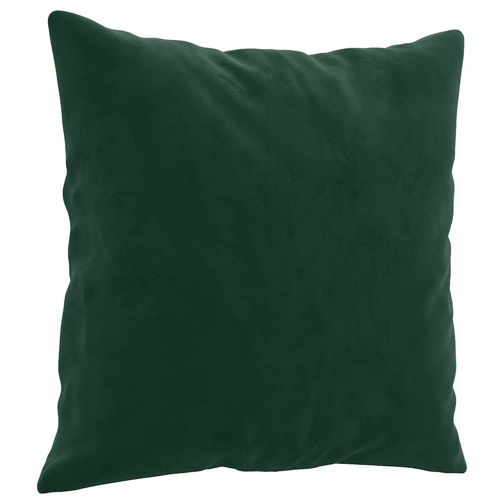 vidaXL 2-osobowa sofa z poduszkami, ciemnozielona, 140 cm, aksamit
