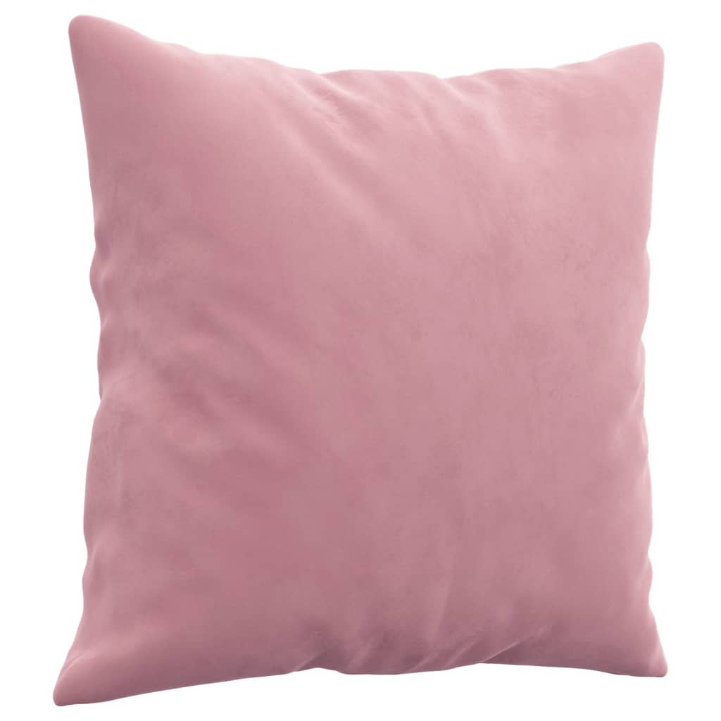 vidaXL 2-osobowa sofa z poduszkami, różowa, 140 cm, aksamit